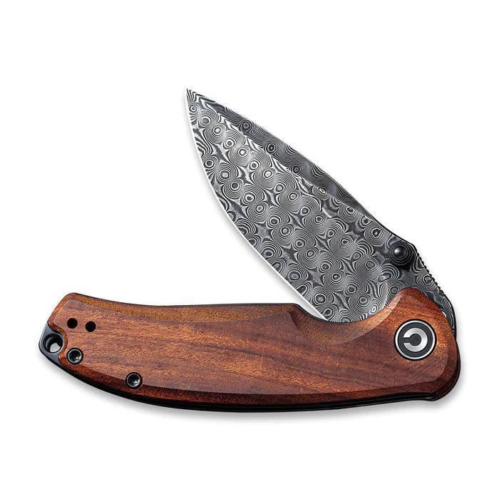 Civivi Pintail Linerlock Cuibourtia Wood Damascus Blade - Knives.mx