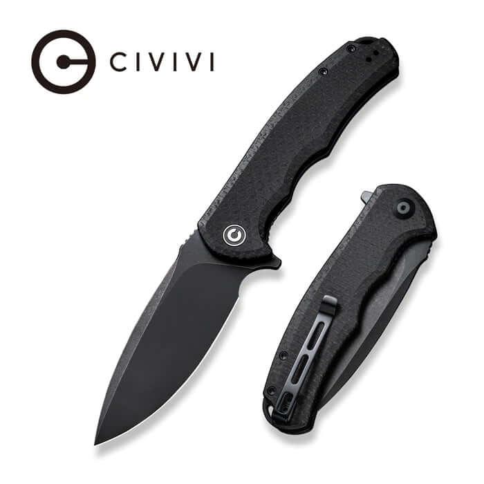 Civivi Praxis Linerlock Black Coarse Micarta Black SW 9Cr18MoV - Knives.mx
