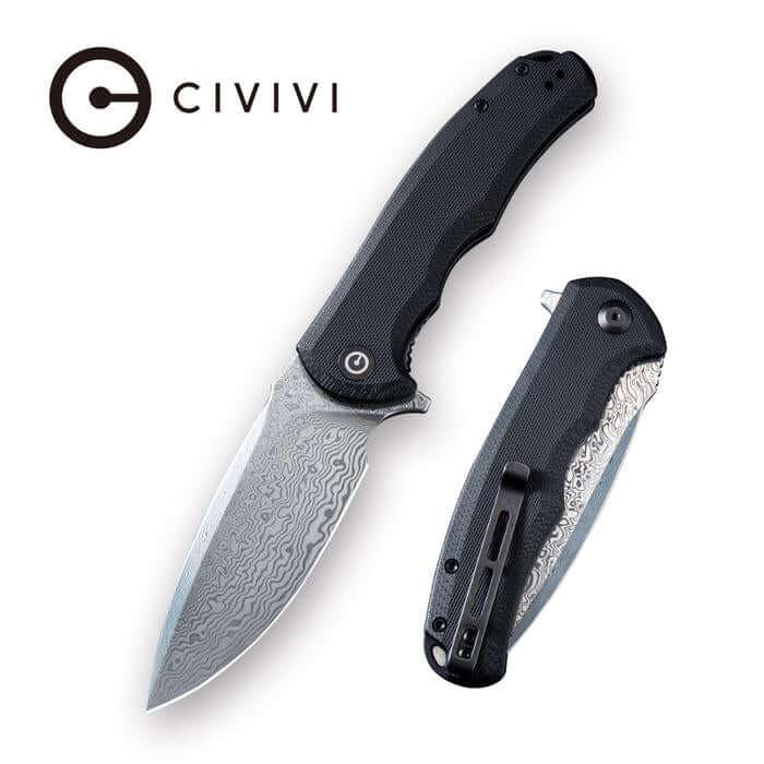 Civivi Praxis Linerlock Black G10 Damascus - Knives.mx