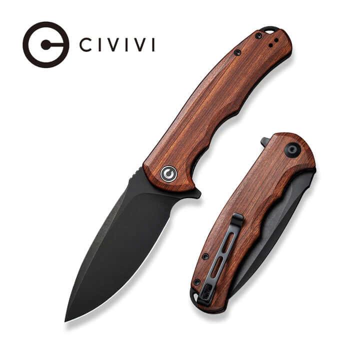 Civivi Praxis Linerlock Cuibourtia Wood Black Stonewashed 9Cr18MoV - Knives.mx