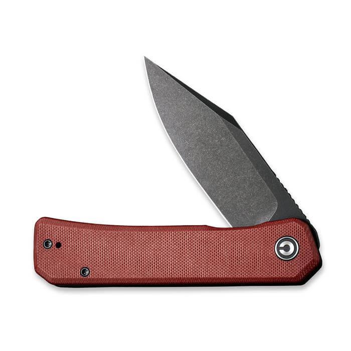 Civivi Relic Linerlock Burgundy G10 Black Stonewashed Nitro-V - Knives.mx