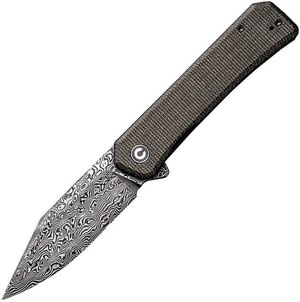 Civivi Relic Linerlock Green Micarta Dark Damascus - Knives.mx