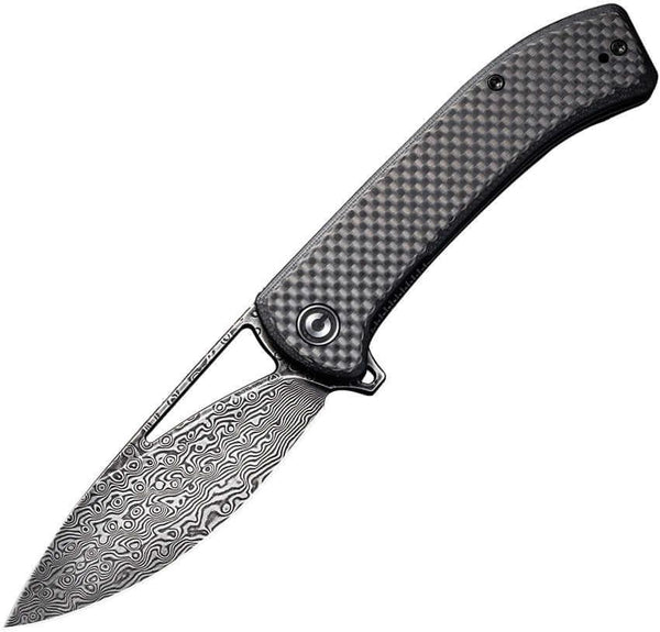 Civivi Riffle Linerlock Black G10 With CF Damascus - Knives.mx