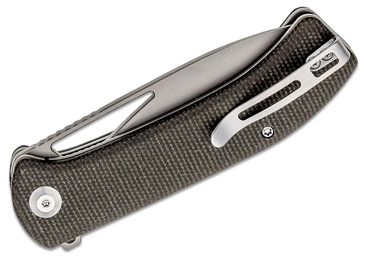 Civivi Riffle Linerlock Dark Green Micarta Gray Stonewashed 14C28N - Knives.mx