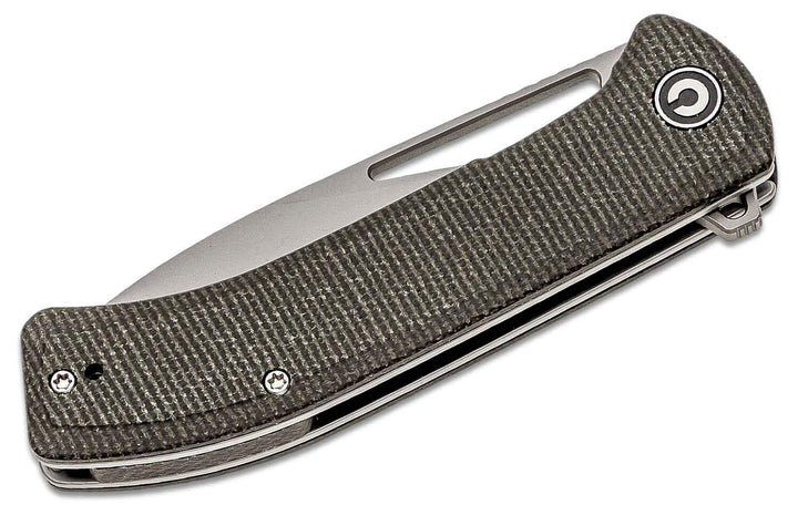Civivi Riffle Linerlock Dark Green Micarta Gray Stonewashed 14C28N - Knives.mx