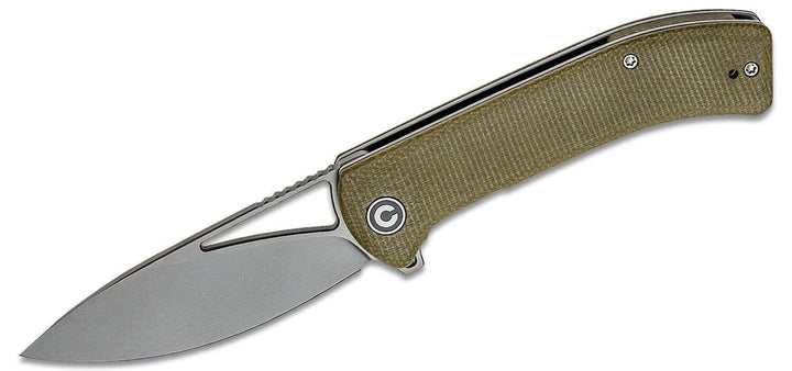Civivi Riffle Linerlock Olive Micarta Gray Stonewashed 14C28N - Knives.mx