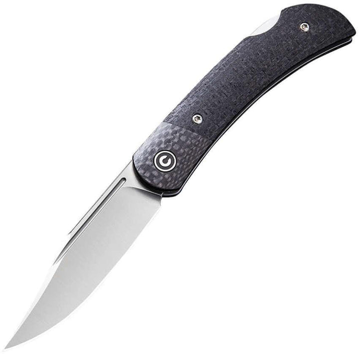 Civivi Rustic Gent Lock Back Black Micarta Handle With CF Bolster D2 - Knives.mx