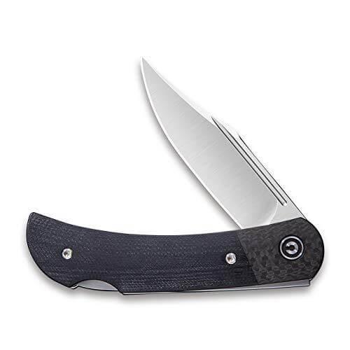 Civivi Rustic Gent Lockback Black G10 Handle CF Bolster D2 - Knives.mx