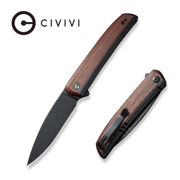 Civivi Savant Framelock Cuibourtia Wood Black Stonewashed 14C28N - Knives.mx