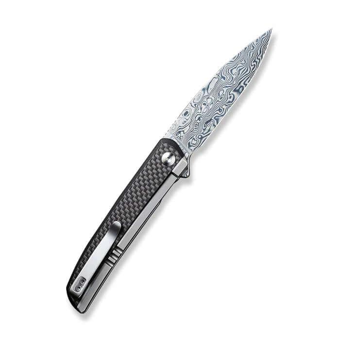 Civivi Savant Framelock Stainless Steel With G10/CF Inlay Damascus - Knives.mx