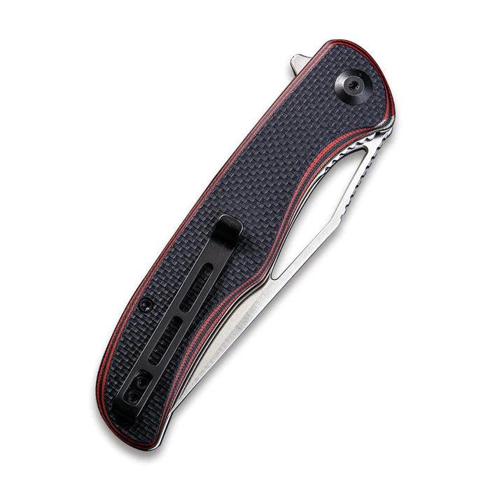 Civivi Shredder Linerlock Red & Black Layered G10 w Coarse Texture Satin D2 - Knives.mx