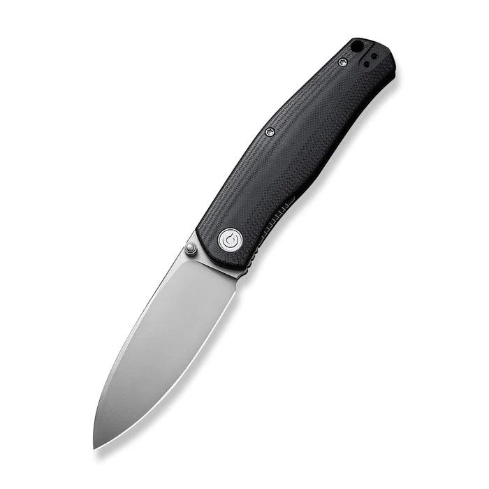 Civivi Sokoke Linerlock Black G10 Silver Bead Blasted Drop Point 14C28N - Knives.mx