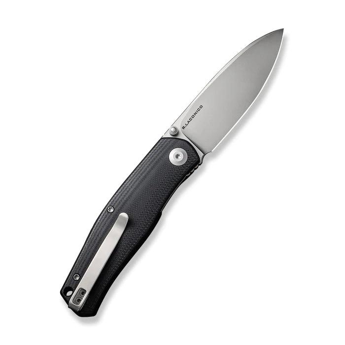 Civivi Sokoke Linerlock Black G10 Silver Bead Blasted Drop Point 14C28N - Knives.mx