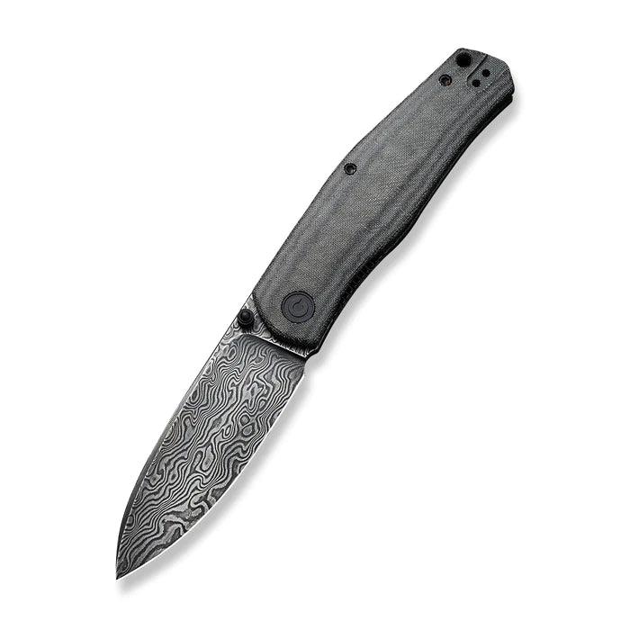 Civivi Sokoke Linerlock Black Linen Micarta Drop Point Damascus - Knives.mx