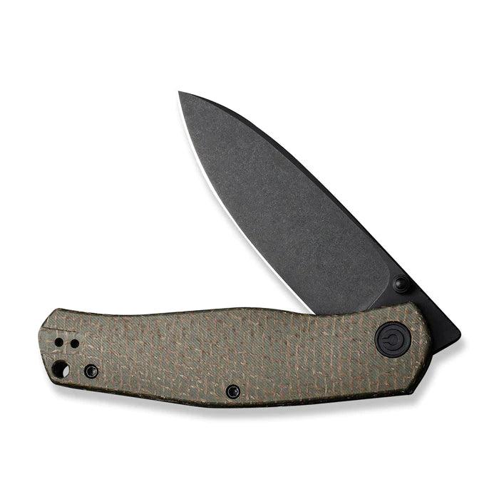 Civivi Sokoke Linerlock Green Burlap Micarta Black Stonewashed 14C28N - Knives.mx