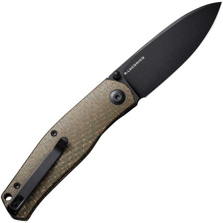 Civivi Sokoke Linerlock Green Burlap Micarta Black Stonewashed 14C28N - Knives.mx