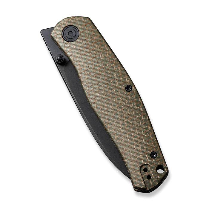 Civivi Sokoke Linerlock Green Burlap Micarta Black Stonewashed 14C28N - Knives.mx