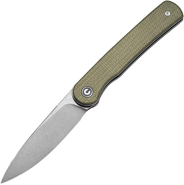 Civivi Stylum Slip Joint Olive Micarta Gray SW 10Cr15CoMoV - Knives.mx