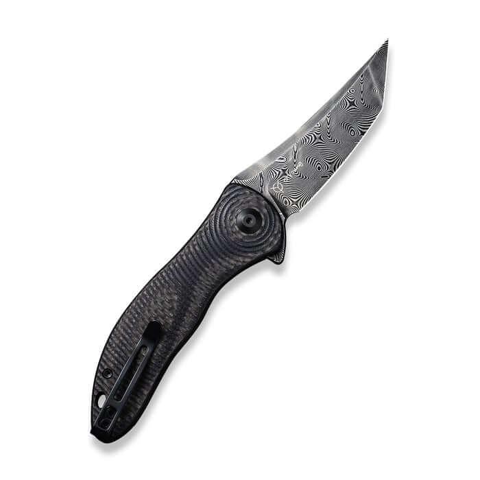 Civivi Synergy3 Linerlock Black G10 w CF Tanto Damascus - Knives.mx