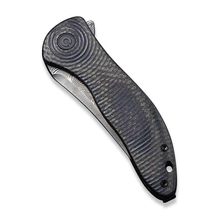 Civivi Synergy3 Linerlock Black G10 w CF Tanto Damascus - Knives.mx
