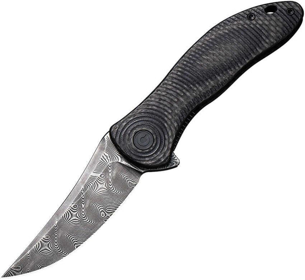 Civivi Synergy3 Linerlock Black G10 w CF TP Damascus - Knives.mx