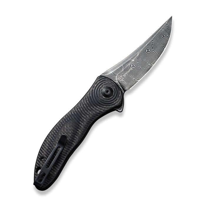 Civivi Synergy3 Linerlock Black G10 w CF TP Damascus - Knives.mx