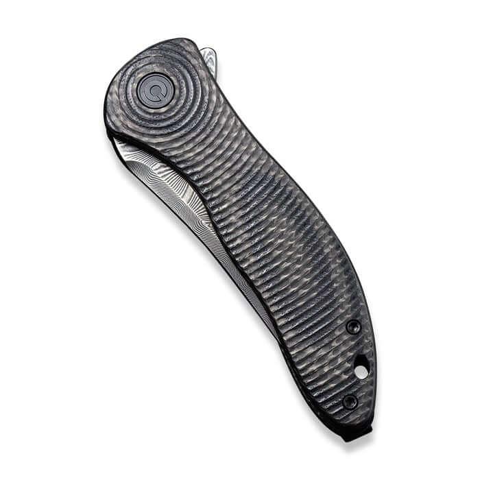 Civivi Synergy3 Linerlock Black G10 w CF TP Damascus - Knives.mx