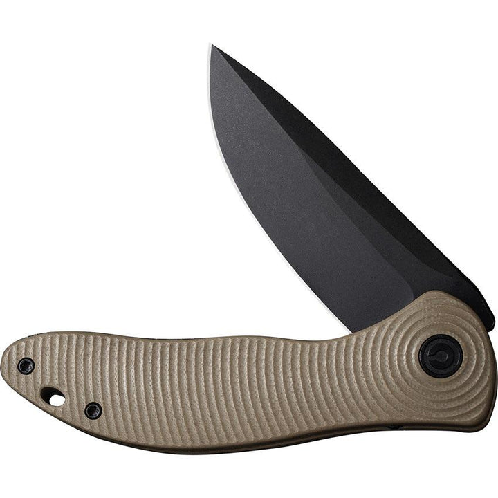 Civivi Synergy3 Linerlock Tan G10 Black Stonewashed Nitro-V - Knives.mx