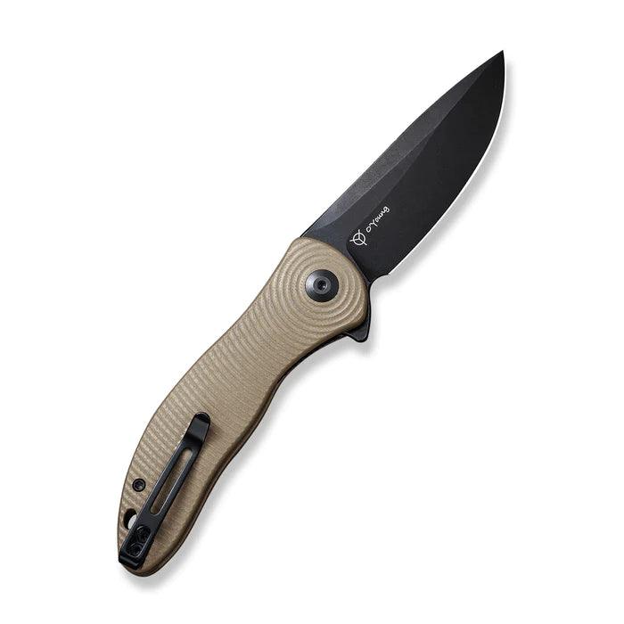 Civivi Synergy3 Linerlock Tan G10 Black Stonewashed Nitro-V - Knives.mx