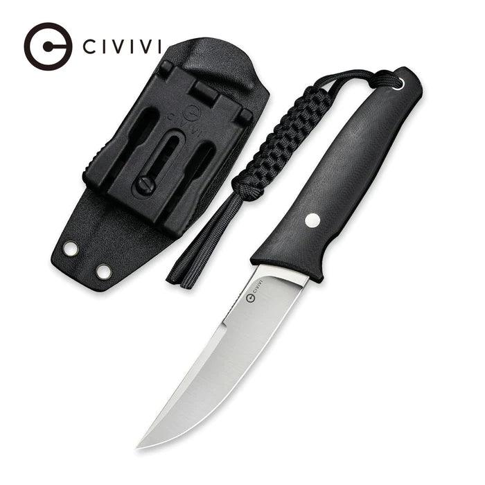 Civivi Tamashii Fixed Blade Black G10 Satin D2 - Knives.mx