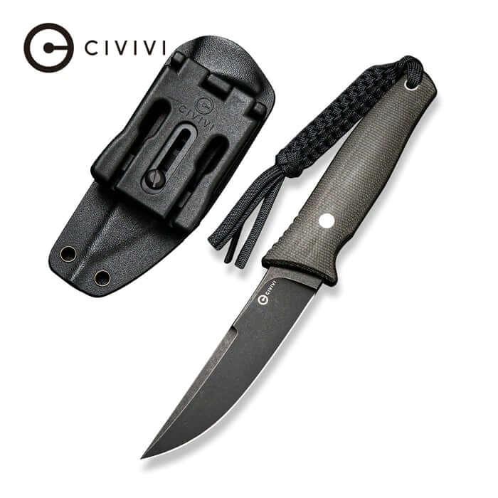 Civivi Tamashii Fixed Blade Dark Green Micarta Black Stonewashed D2 - Knives.mx