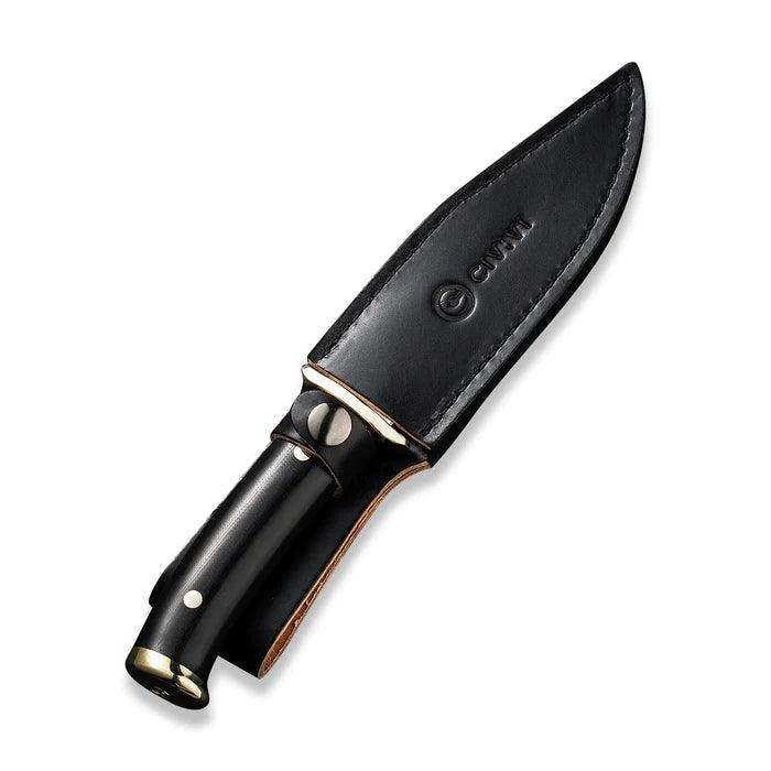 Civivi Teton Tickler Black Polished G10 Nickel-Silver Guard Pommel Satin D2 - Knives.mx