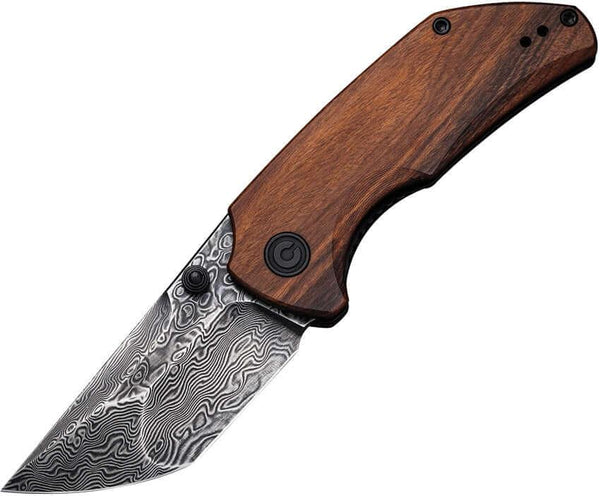 Civivi Thug 2 Linerlock Cuibourtia Wood Black Hand Rubbed Damascus - Knives.mx