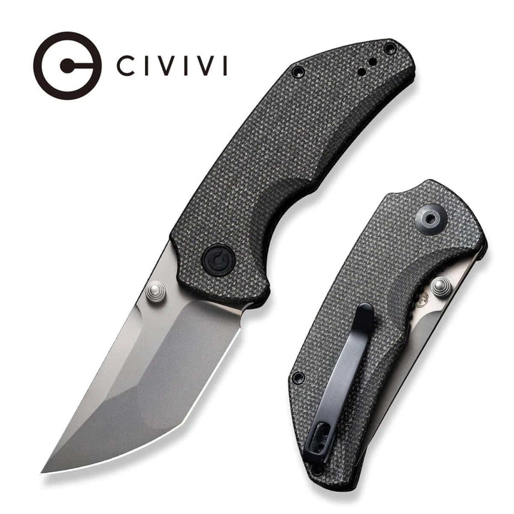 Civivi Thug 2 Linerlock Dark Green Micarta Silver Bead Blasted Nitro-V - Knives.mx