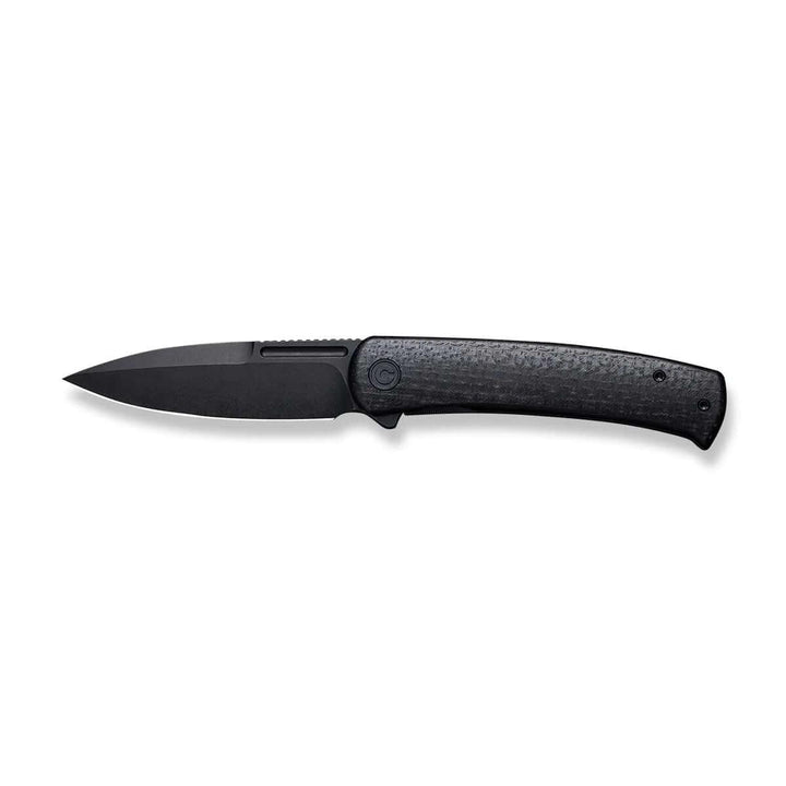 Civivi Twill Carbon Fiber With Black Steel Lock Side Hand Rubbed Damascus - Knives.mx