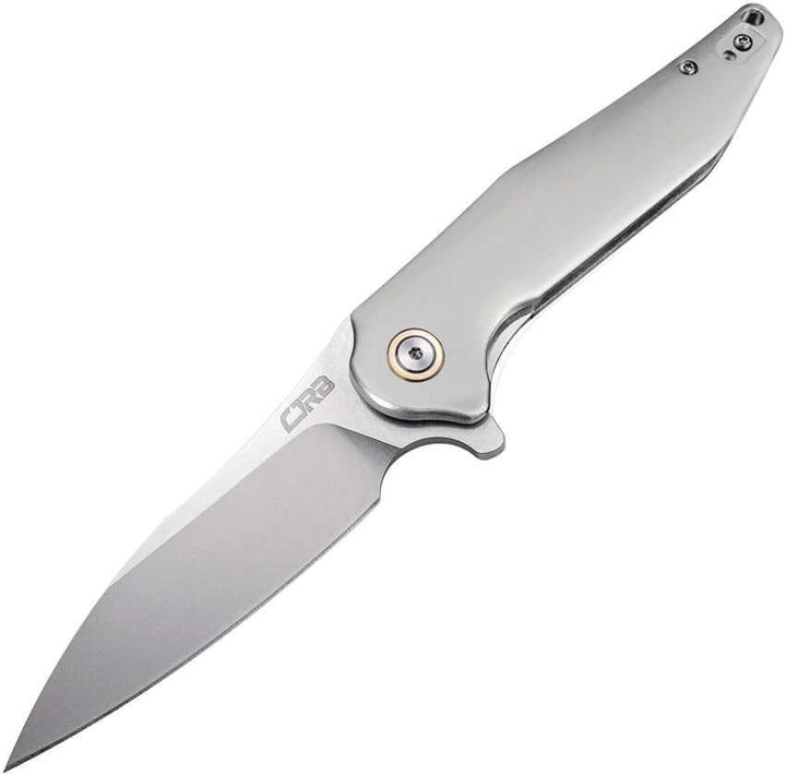 CJRB Agave Linerlock Gray Aluminum Stonewash D2 - Knives.mx