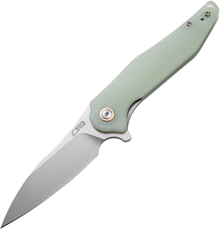 CJRB Agave Linerlock Natural Jade G10 Stonewash D2 - Knives.mx