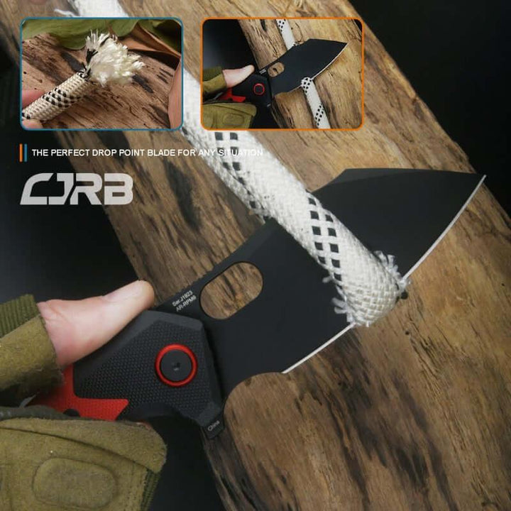 CJRB Caldera Linerlock Red G10 Black AR-RPM9 - Knives.mx