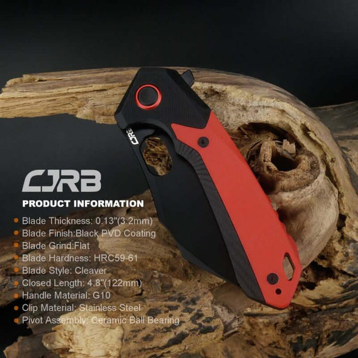 CJRB Caldera Linerlock Red G10 Black AR-RPM9 - Knives.mx