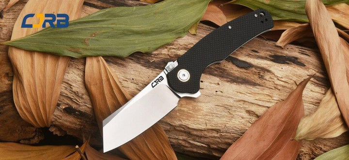 CJRB Crag Linerlock Black G10 Stonewash D2 - Knives.mx