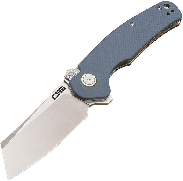 CJRB Crag Linerlock Blue-Gray G10 Satin D2 - Knives.mx