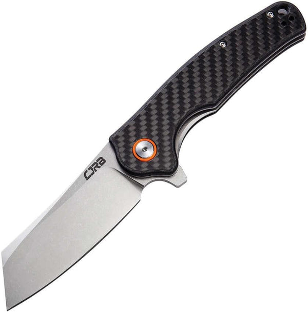 CJRB Crag Linerlock CF Stonewash D2 - Knives.mx