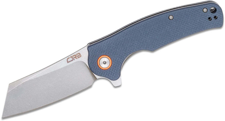 CJRB Crag Linerlock Gray-Blue G10 Stonewash D2 - Knives.mx