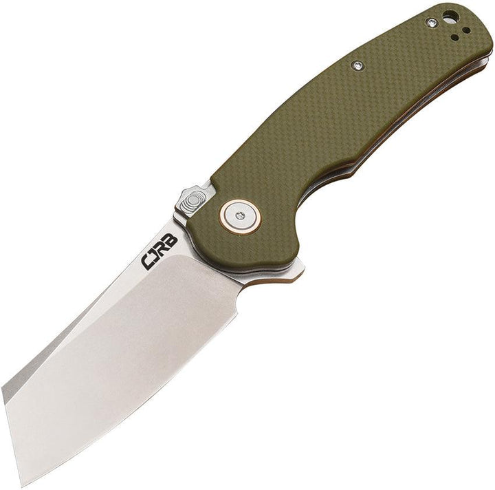 CJRB Crag Linerlock Green G10 Satin D2 - Knives.mx