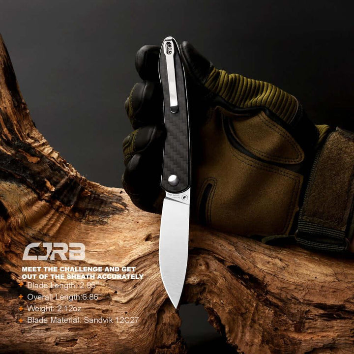 CJRB Ria Linerlock Carbon Fiber 12C27 - Knives.mx