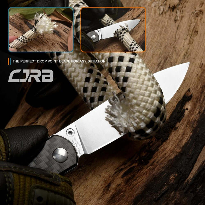 CJRB Ria Linerlock Carbon Fiber 12C27 - Knives.mx