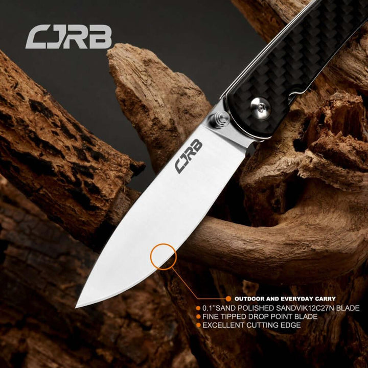 CJRB Ria Linerlock Carbon Fiber 12C27 - Knives.mx