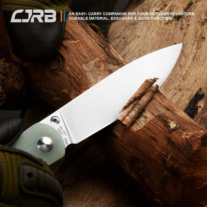 CJRB Ria Linerlock Jade G10 12C27 - Knives.mx