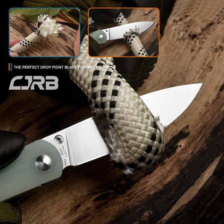 CJRB Ria Linerlock Jade G10 12C27 - Knives.mx