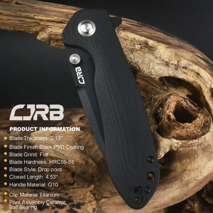 CJRB Scoria Linerlock Blackout G10 PVD AR-RPM9 - Knives.mx